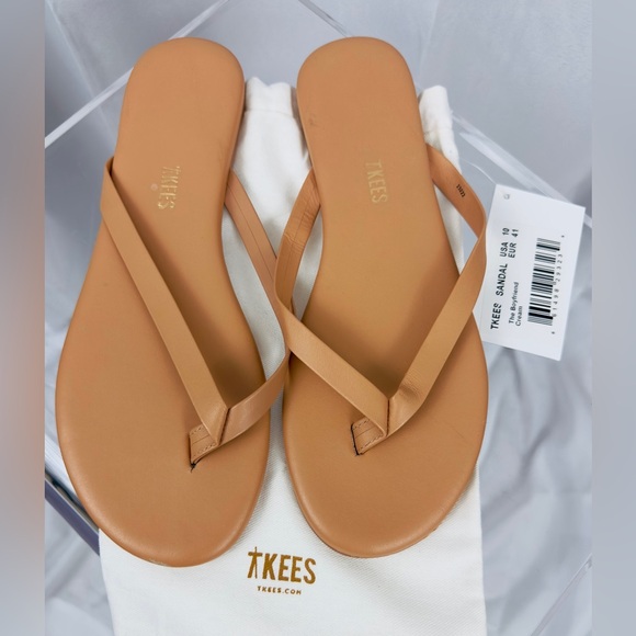 TKEES - The Boyfriend Sandal Cream with Protective Bag.   US 10   EUR 41     NWT - Picture 2 of 8
